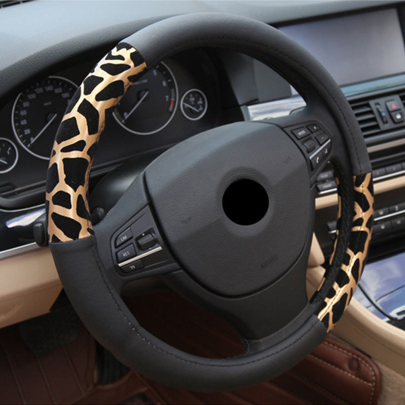 Leopard Print Steering Wheel Cover