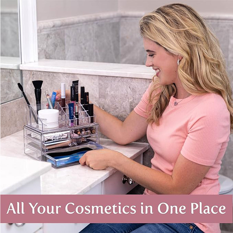 Acrylic Makeup Organizer with Drawers