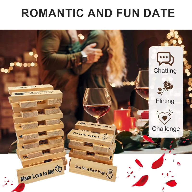 Couples Tumbling Tower Game