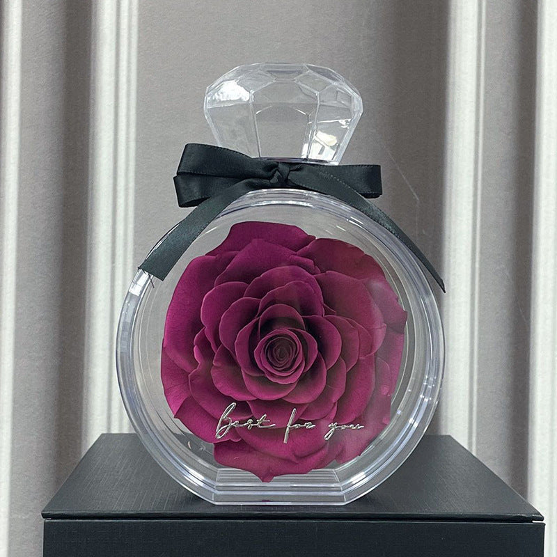 Dried Rose Glass Dome Gift Box