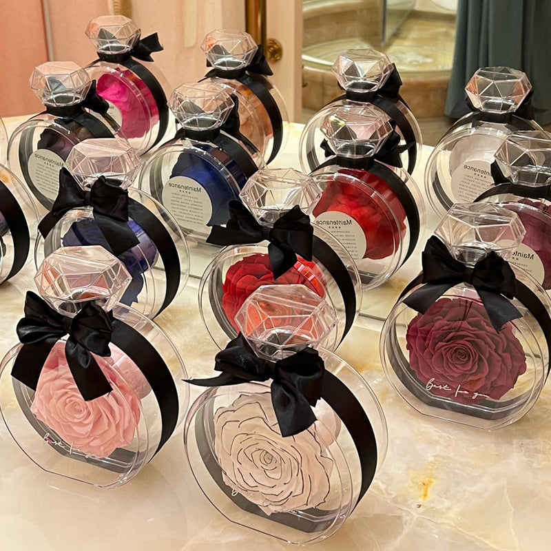 Dried Rose Glass Dome Gift Box