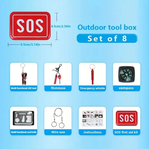 8-Piece Emergency Survival Kit