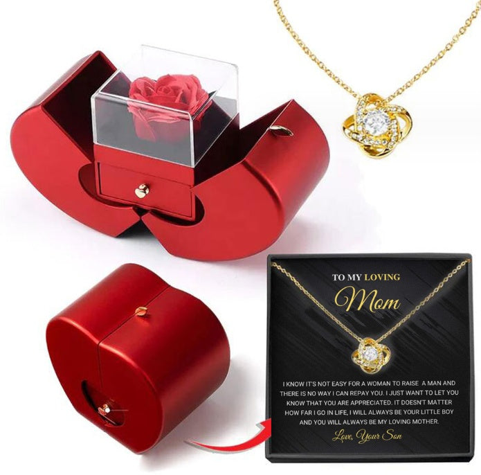 Rose Apple Gift Box with Necklace
