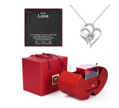 Rose Apple Gift Box with Necklace