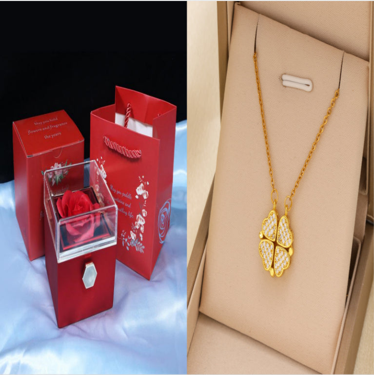 Rotating Rose Jewelry Gift Box