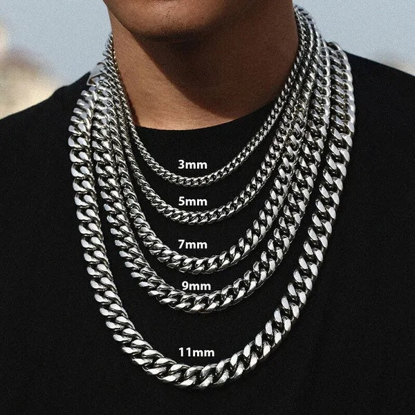 Gold & Silver Cuban Chain Necklace