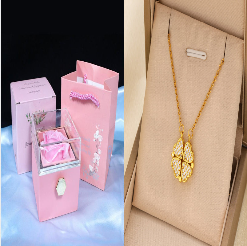 Rotating Rose Jewelry Gift Box