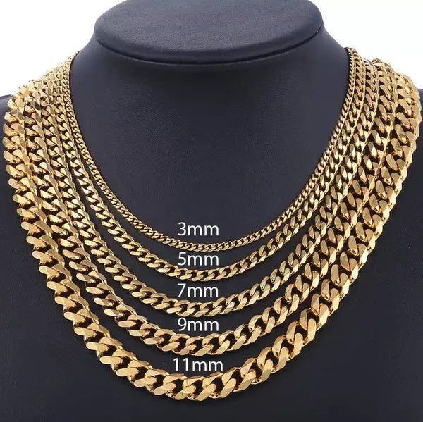 Gold & Silver Cuban Chain Necklace