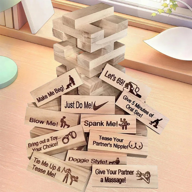 Couples Tumbling Tower Game