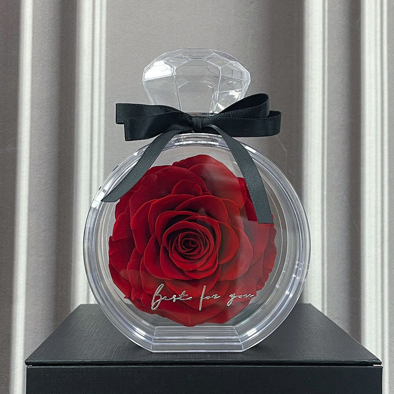 Dried Rose Glass Dome Gift Box