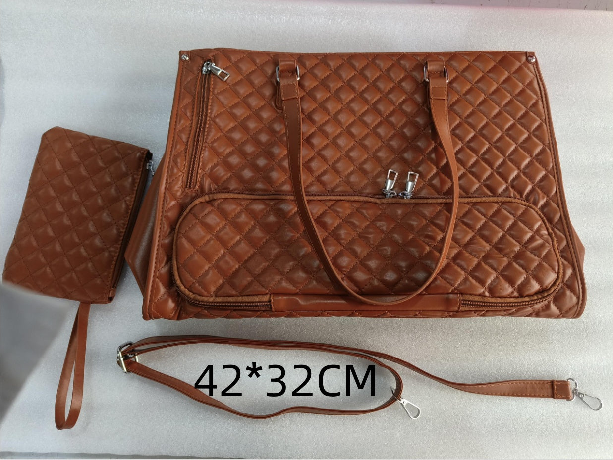 Insulated Quilted Lunch Tote Bag
