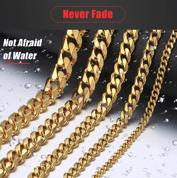 Gold & Silver Cuban Chain Necklace