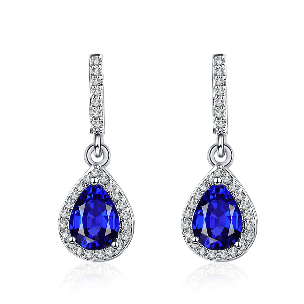 Zircon Drop Stud Earrings