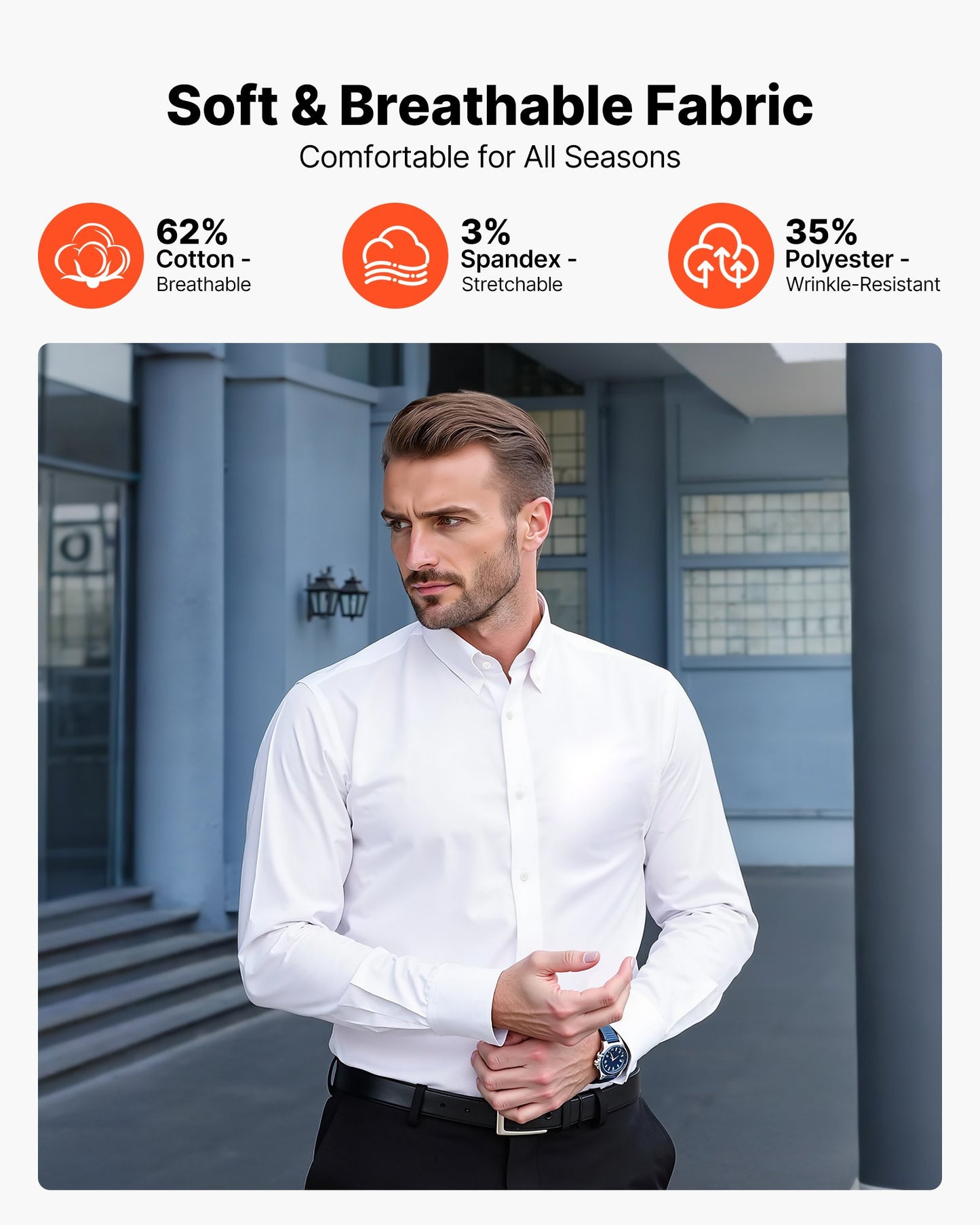 Men's Slim Fit Dress Shirt