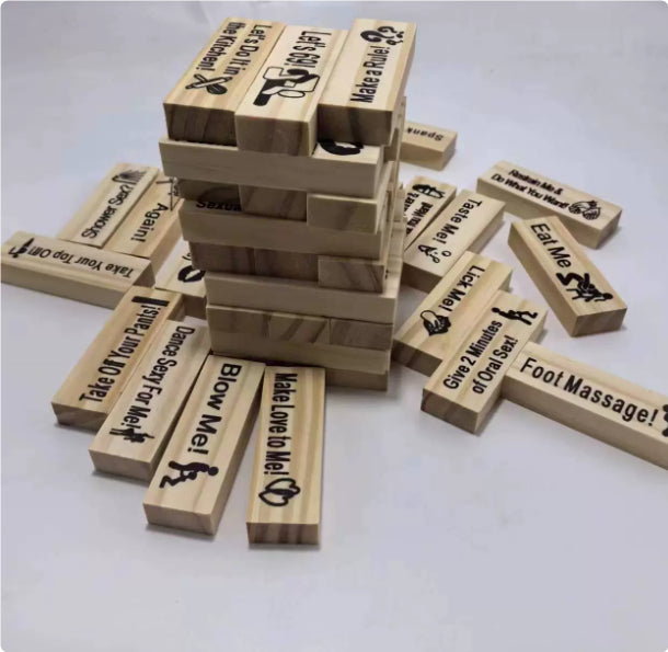 Couples Tumbling Tower Game