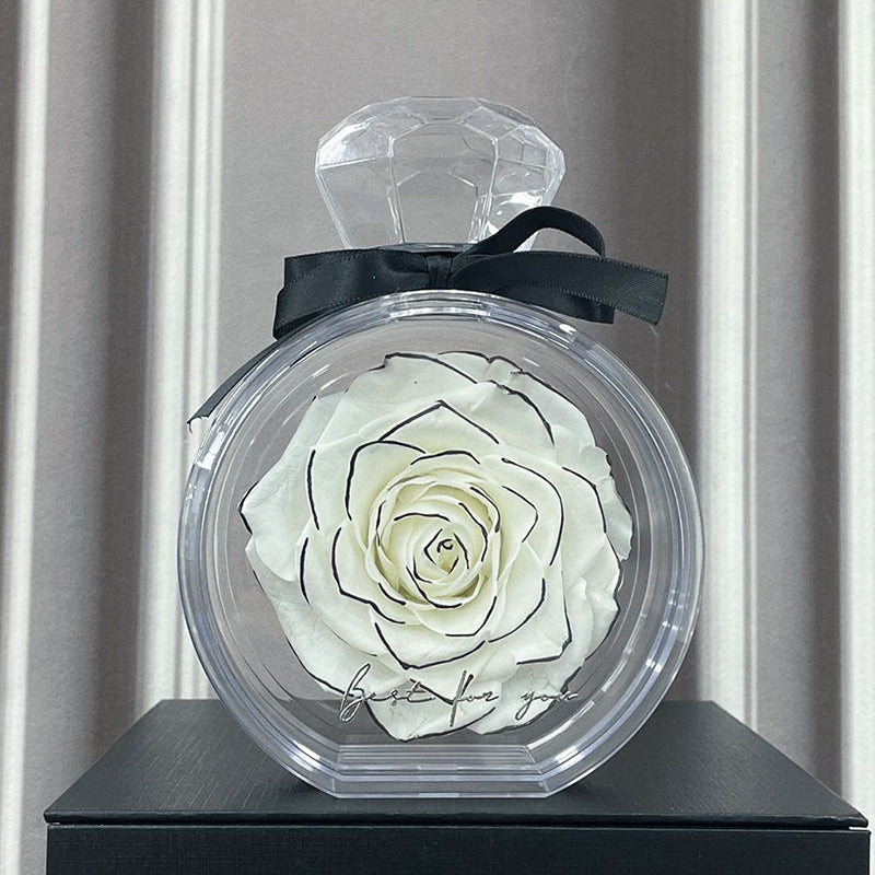 Dried Rose Glass Dome Gift Box