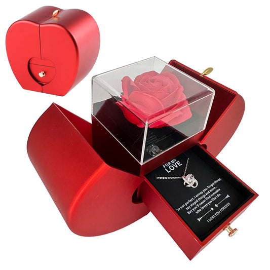 Rose Apple Gift Box with Necklace